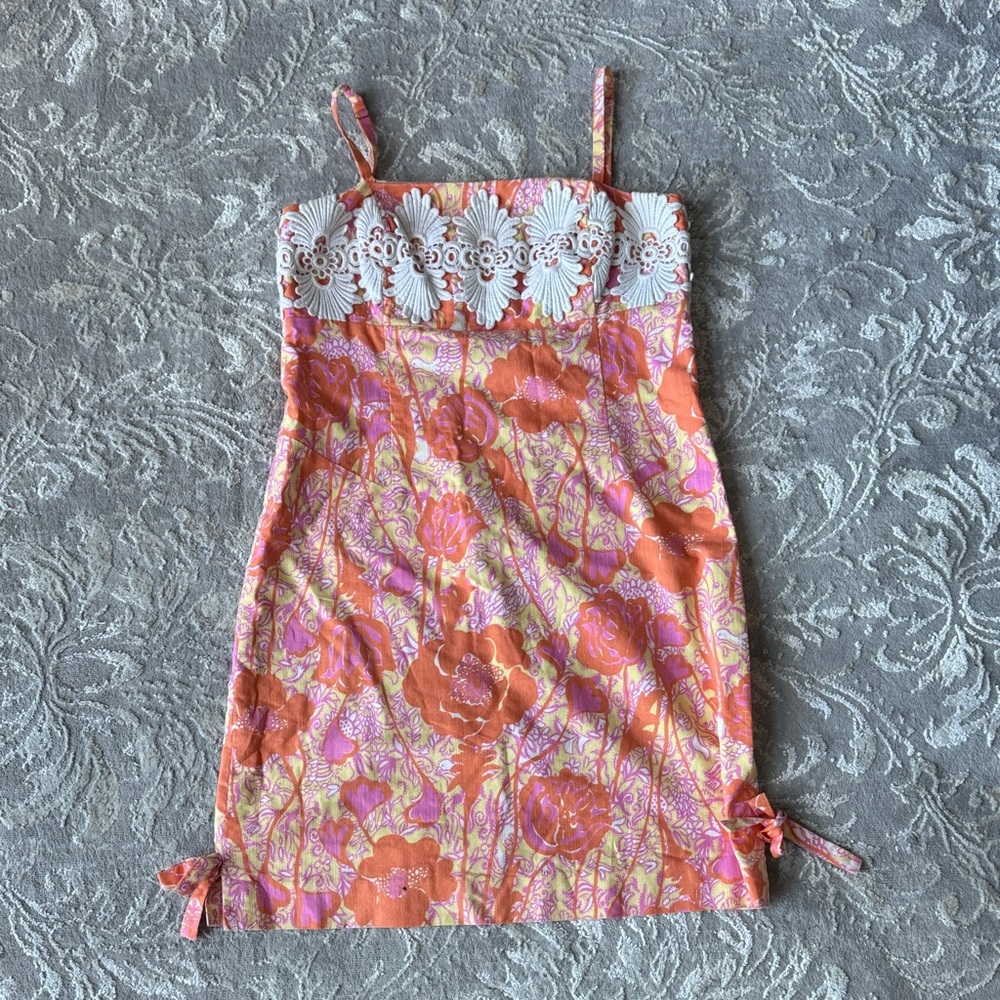 Lilly Pulitzer Floral sundress with Lace Detail